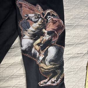 Mens Sweats by Rebel Vengeance size XL - Tapestry Skull Headless Horseman Dark